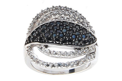 Sterling Silver CZ Paved Ring Style (zy279)