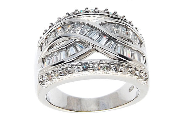Sterling Silver CZ Paved Ring Style (zy280)