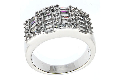 Sterling Silver CZ Paved Ring Style (zy304)