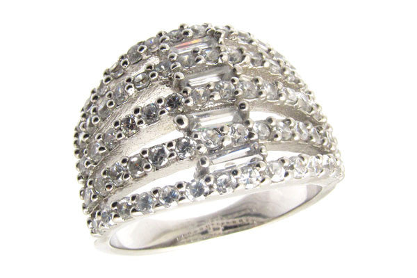 Sterling Silver CZ Paved Ring Style (xy307)
